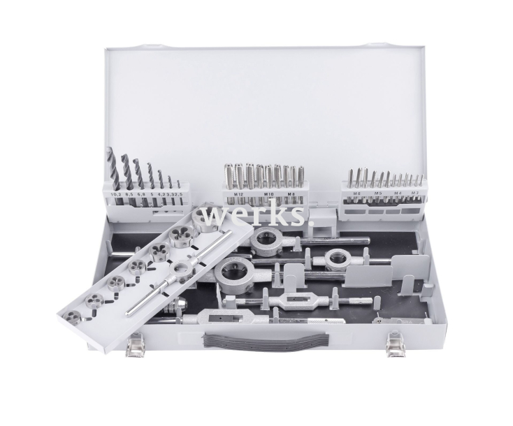 Набор ручных метчиков и плашек HSSG M3-M12 45 предметов GSR 00708080