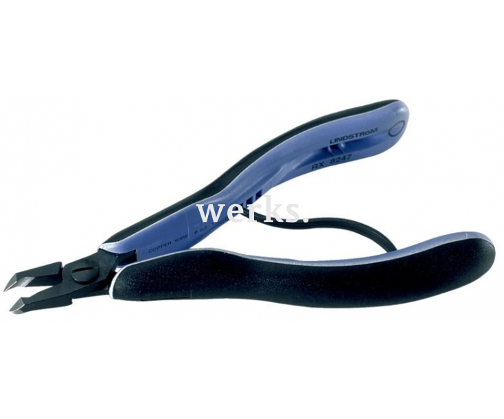 Кусачки концевые с длинной головкой косые 143мм 0,2-1мм Flush Lindstrom RX 8247