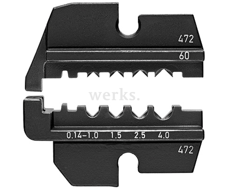 Плашка опрессовочная для точеных контактов (HTS + Harting) Knipex KN-974960