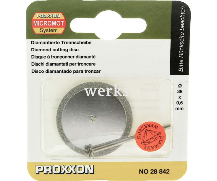 Отрезной диск алмазный с держателем Proxxon Ø 38 мм 28842