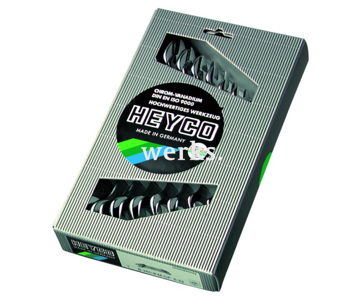 Набор двусторонних рожковых гаечных ключей B 350 Heyco HE-00350844082 8 штук