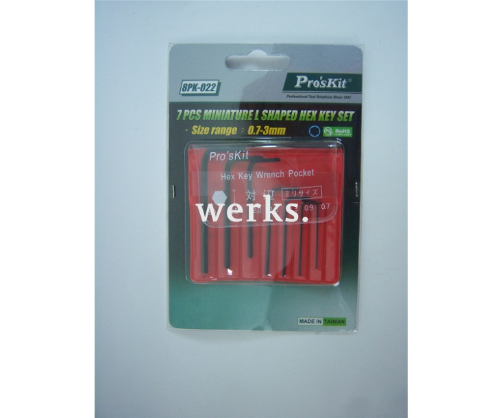 Набор штифтовых ключей HEX ProsKit 8PK-022