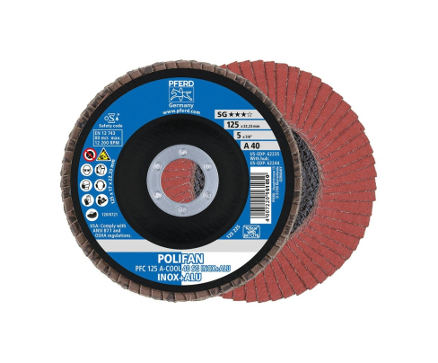 Круг шлифовальный Pferd PFC 125 A-COOL 40 SG INOX+ALU