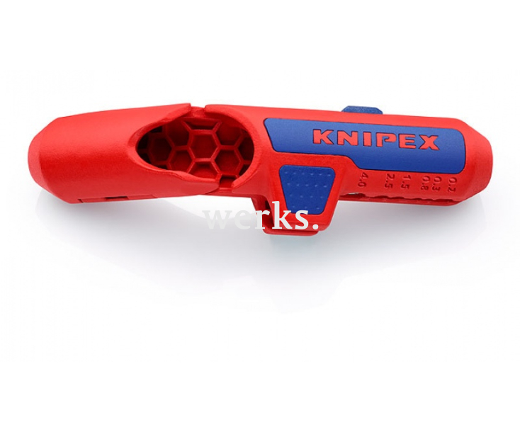 Универсальный инструмент 135 мм для удаления оболочки KNIPEX ErgoStrip KN-169502SB для левшей