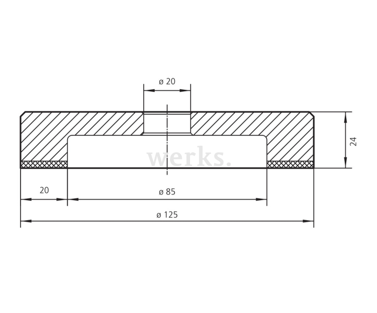 Чашечный шлифовальный круг Botek 125000218