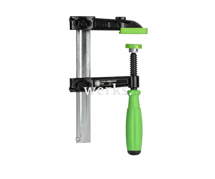 Струбцины винтовые из ковкого чугуна VIRIDIS с удобным захватом 3K 400 x 120 мм KUKKO 490P0400-120
