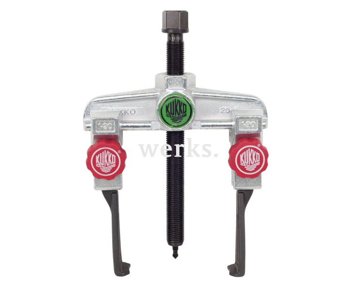 Универсальный двухзахватный съёмник с особо узкими, быстрорегулируемыми захватами KUKKO 20-1+S-T