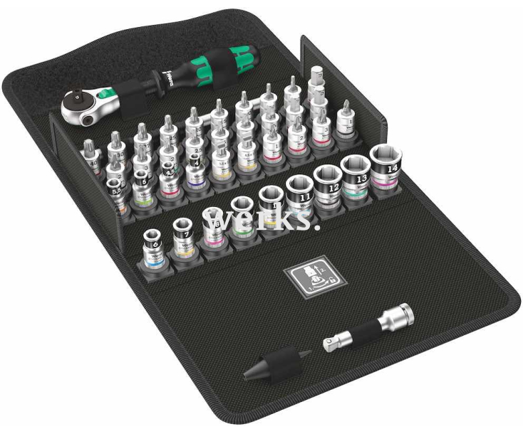 8100 SA All-in Zyklop Speed - набор с трещоткой, привод 1/4 Wera WE-003755