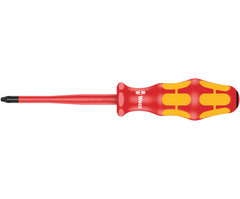 Отвертка Pozidriv Wera Kraftform 165 iS PZ VDE WE-006460 PZ 1 х 80 изолированная крестовая уменьшенный Ø рабочего конца