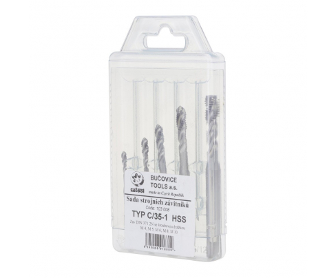 Набор машинных метчиков M5-M12 HSS DIN371/376 5пр Bucovice Tools 103012