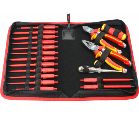 Набор VDE E-Smart с рукояткой, жалами SL PH PZ TORX XENO плоскогубцами и бокорезами Felo19 предметов 06391904