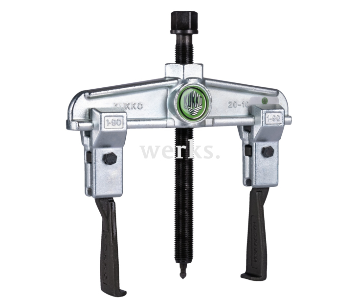 Универсальный двухзахватный съёмник с особо узкими захватами KUKKO 20-10-S-T
