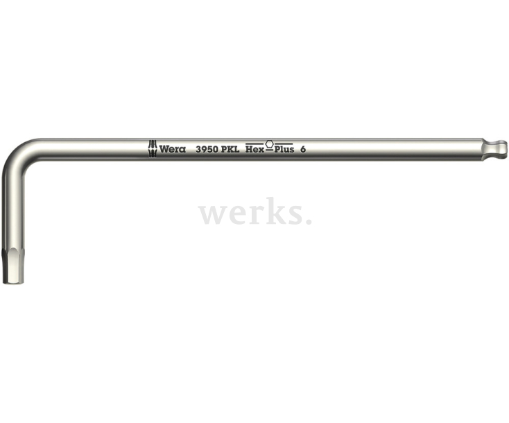 3950 PKL Г-образный ключ 8/195 мм, метрический, нержавеющая сталь Wera WE-022708 (10 шт)