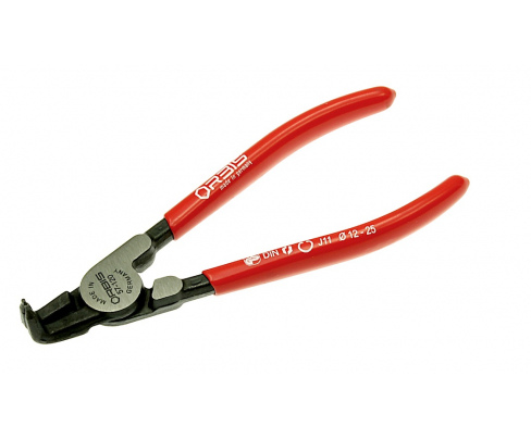 Щипцы для внутренних стопорных колец в отверстиях, изогнутые J21 180 мм Orbis 57-190/2622