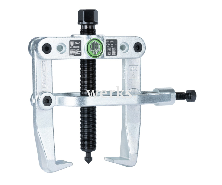 Универсальный двухзахватный съёмник с боковой струбциной KUKKO 204-3