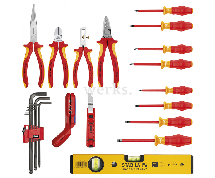 Чемодан с инструментом Robust23 Start Elektro 24 предмета Knipex KN-002134HLS2