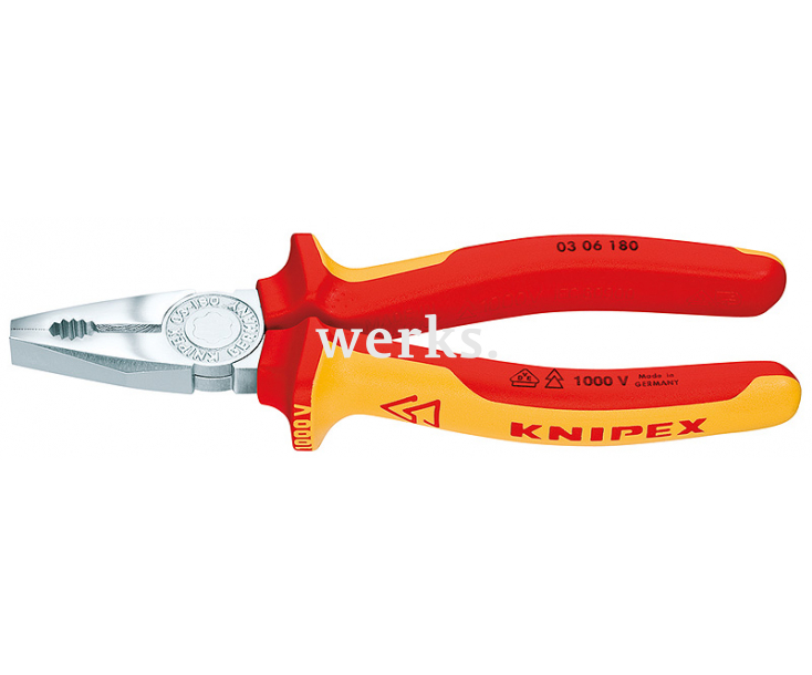Плоскогубцы комбинированные VDE Knipex KN-0306180SB в блистере