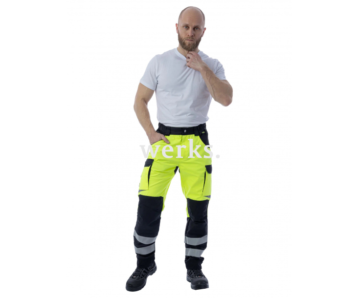 Сигнальные брюки Brodeks KS309 желтый/черный (58)
