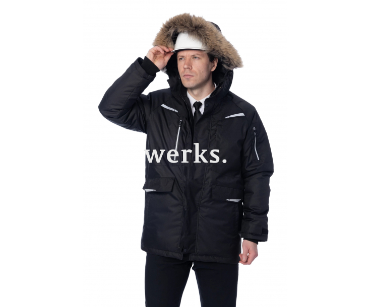 Зимняя куртка-парка Brodeks KW 215 черный с опушкой (M)