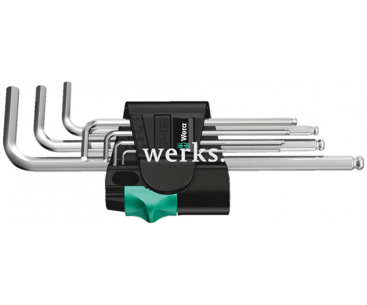 Набор Г-образных ключей, метрических, хромированных Wera 950 PKL/7 SM N WE-022181 (10 шт)