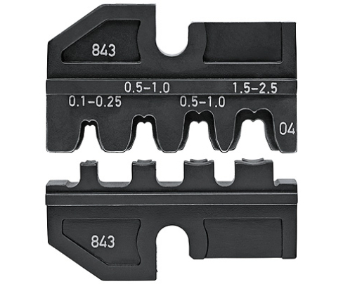 Плашка опрессовочная для неизолированных штекеров 2,8 + 4,8 мм Knipex KN-974904