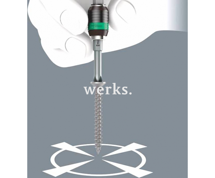 826 T Ручка-держатель насадок Kraftform Turbo с быстрозажимным патроном Rapidaptor Wera WE-057480