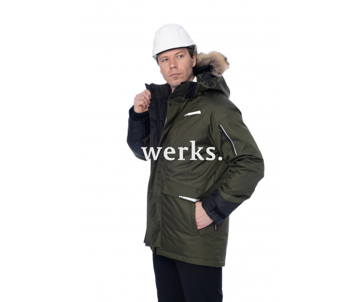 Зимняя куртка-парка Brodeks KW 215 хаки с опушкой (M)