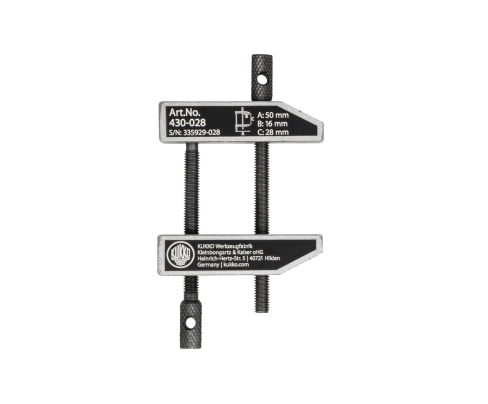Струбцина винтовая с параллельными губками KUKKO 430-028