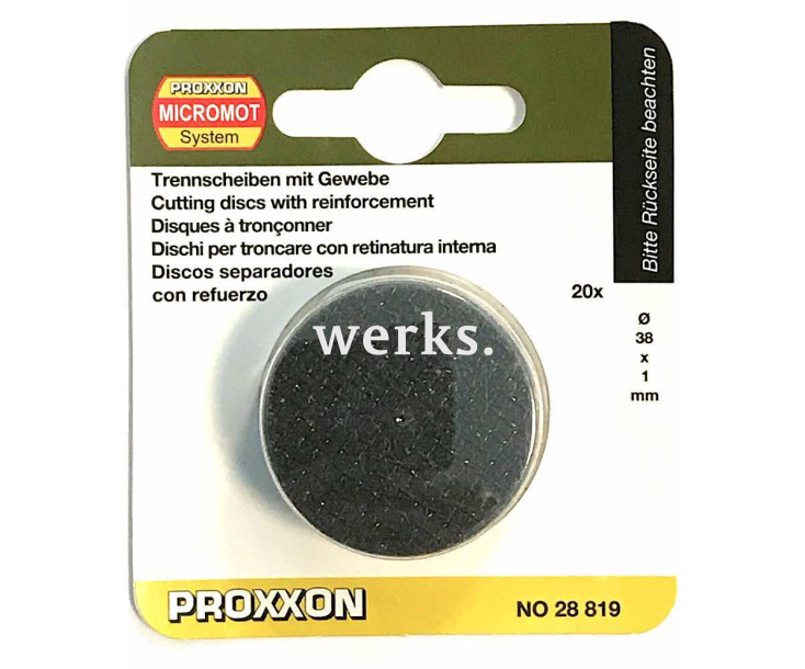 Отрезные диски армированные Proxxon Ø 38 мм 28819 20 шт.