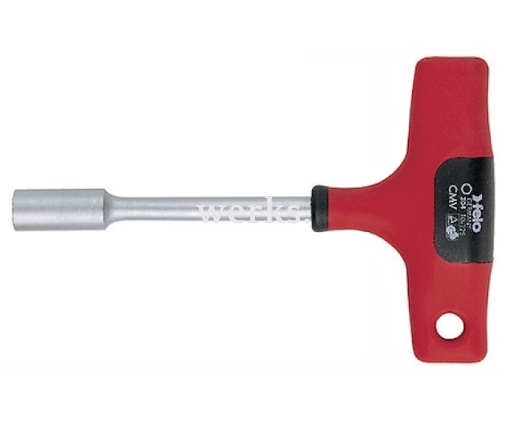 Отвертка-торцовый ключ Т-образная HEX Nut Felo М13,0 x 125 30413480 для винтов с наружным шестигранником