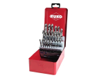Набор сверл по металлу Ruko HSS-G 1,0 - 13,0 х 0,5 мм 214215 25 шт.