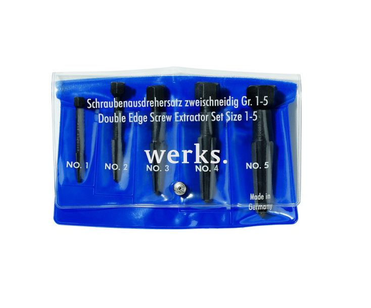 Набор из 5 экстракторов с двумя режущими кромками Rennsteig RE-4719003 в пластиковом конверте