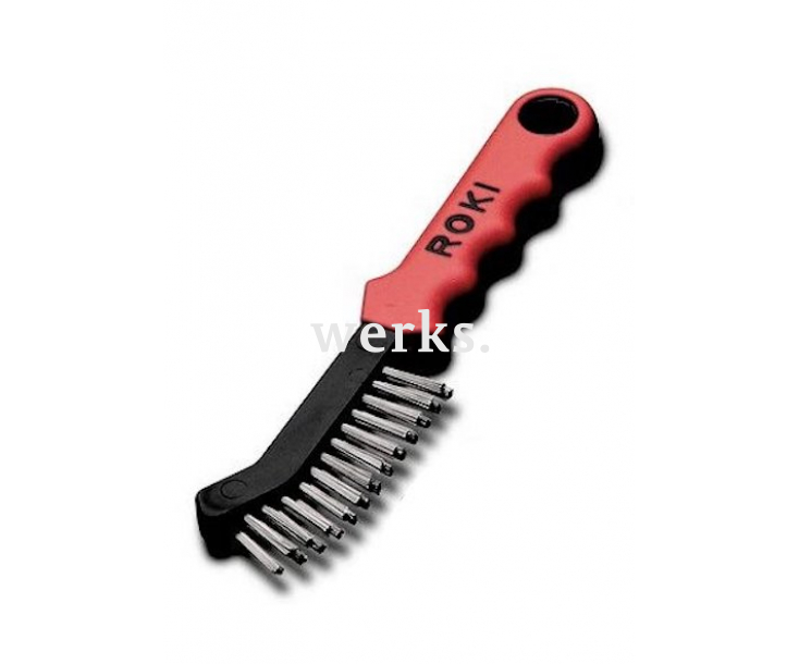 Щетка Roki для суппортов двухрядная, стальная гофр. проволока 0,30 мм Lessmann 182 411