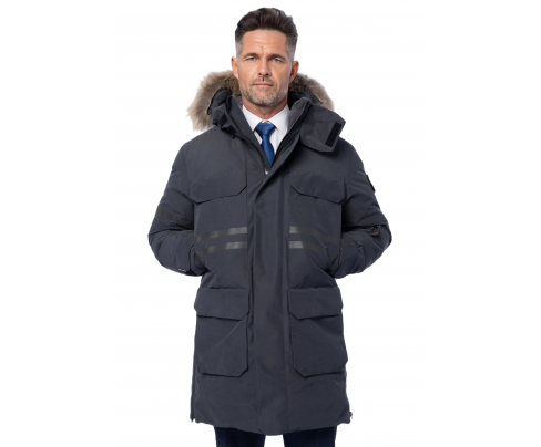 Зимняя пуховая куртка-парка Brodeks KW233 т.серый (M)