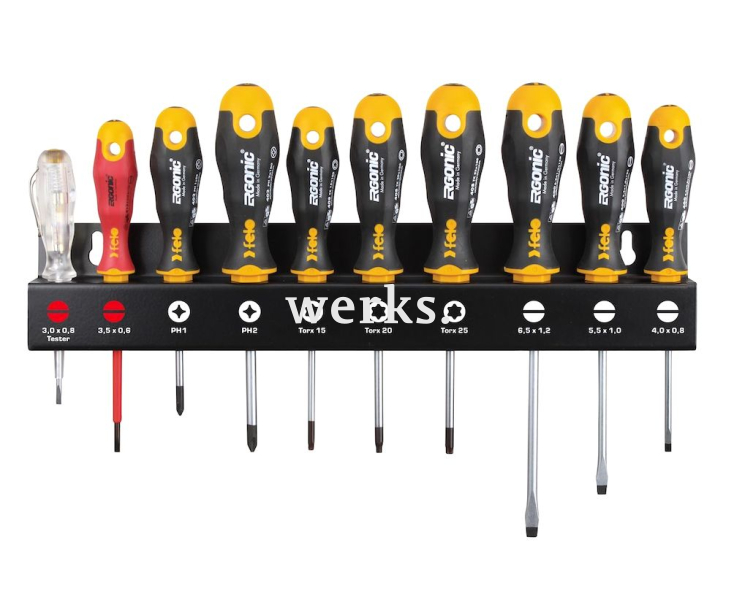 Набор отверток SL PH TORX Felo Ergonic с отверткой VDE и пробником 10 предметов 40091013