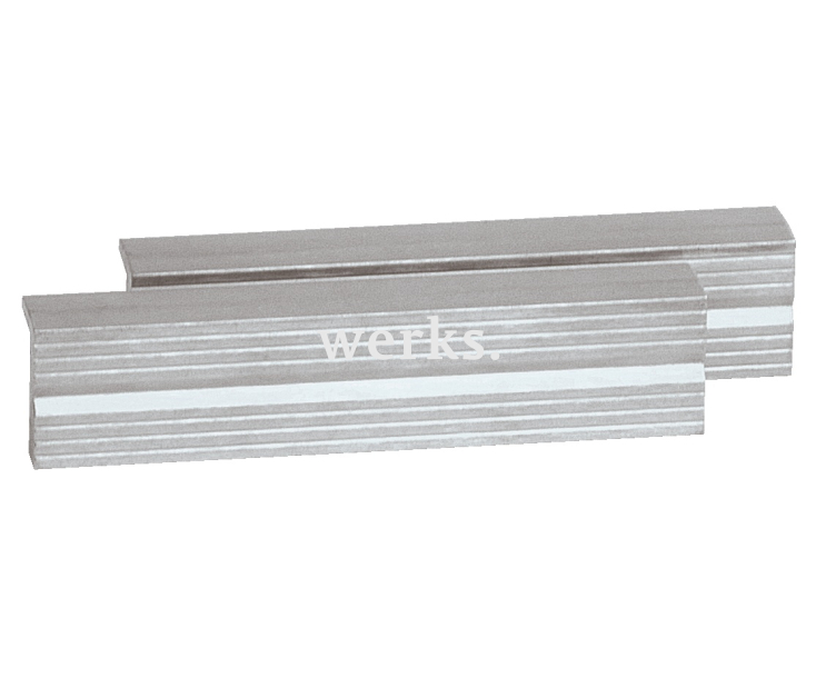 Тисочные накладки с магнитной полосой, алюминий, гладкие KUKKO 545-125