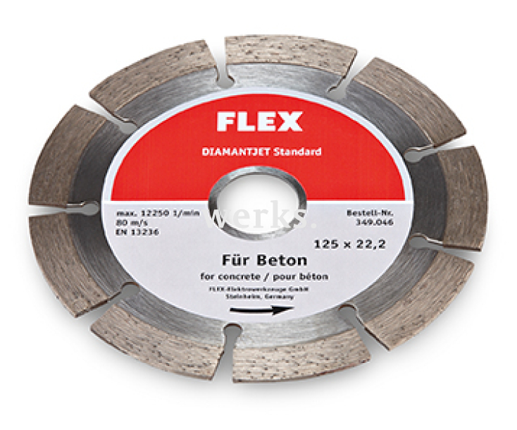 Алмазный отрезной диск 125 x 22,2 мм Flex Diamantjet Standart 349046 по бетону