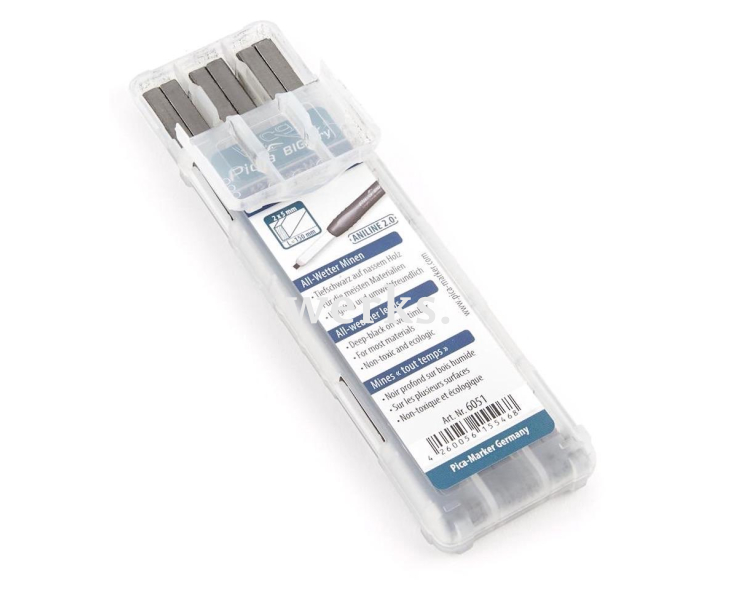 Грифели всепогодные Aniline для карандаша Pica BIG Dry 6051 12 пр.