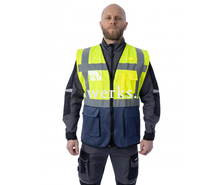 Сигнальный жилет Brodeks KM123 желтый (XXL)