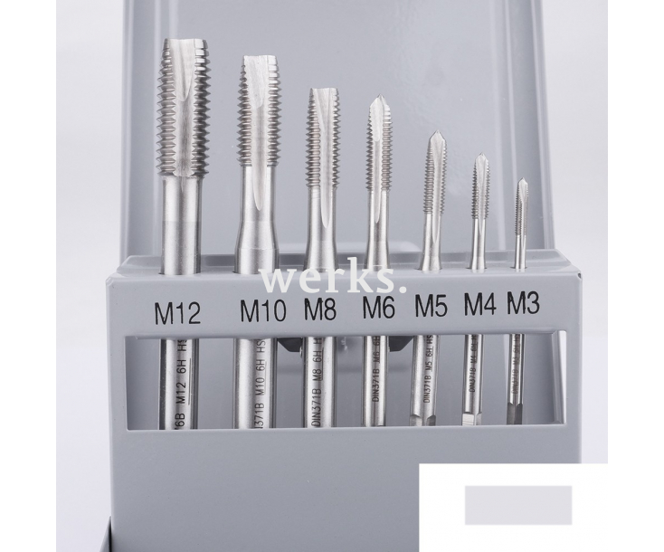 7-пр. Набор машинных метчиков Form B HSS M3-M12 Werks W.16606008
