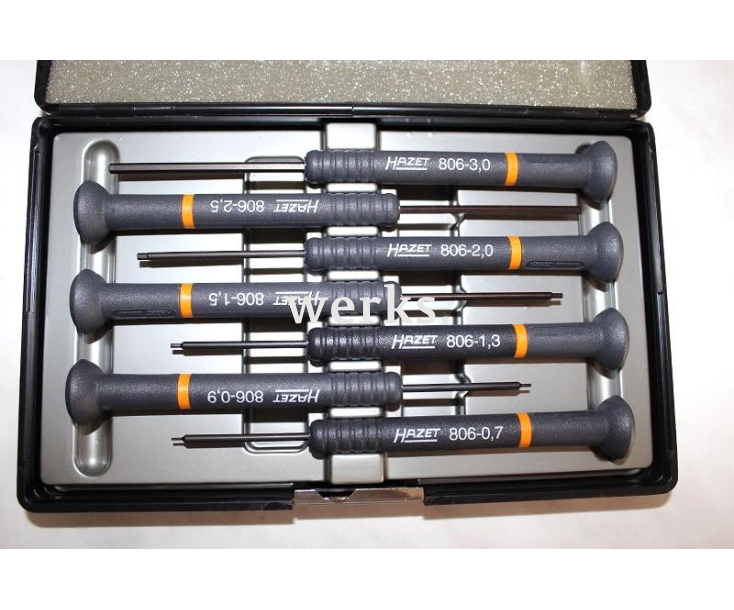 Набор прецизионных шестигранных отверток HEX Hazet 7 предметов 806/7