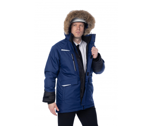 Зимняя куртка-парка Brodeks KW215 синий (XXL)