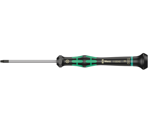 Отвертка Wera Kraftform Micro для электронщика 2067 TORX BO WE-118052 TX 15 х 60 с отверстием