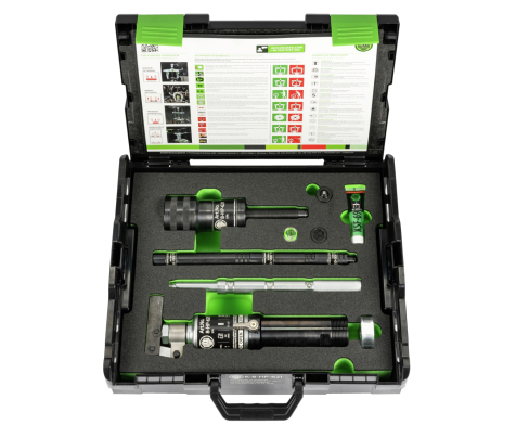 Гидравлический шпиндель с ручным рычагом в комплекте, усилие натяжения до 6 т (размер резьбы ) KUKKO K-8-HP-623