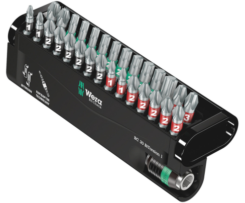 Bit-Check 30 BiTorsion 1 Набор насадок (PH, PZ, TX) и держатель Wera WE-057430