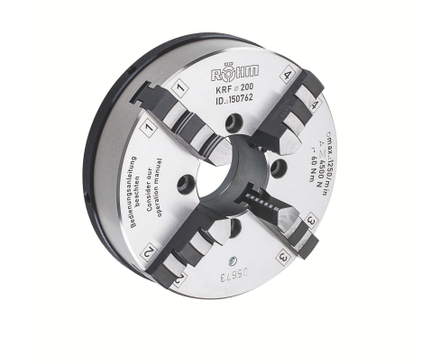 Патрон рычажный спиральный KRF, размер 125, 4 кулачка, зажимной штифт, корпус из чугуна Röhm 150758