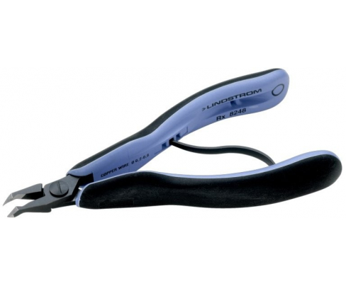 Кусачки концевые с длинной узкой головкой косые 143мм 0,2-0,8мм Flush Lindstrom RX 8248
