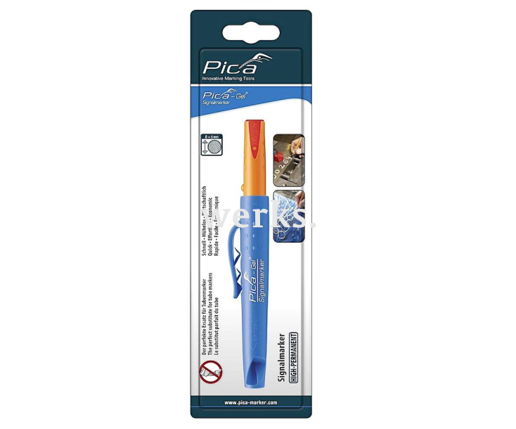 Маркер сигнальный толстый Pica-Gel красный 8082