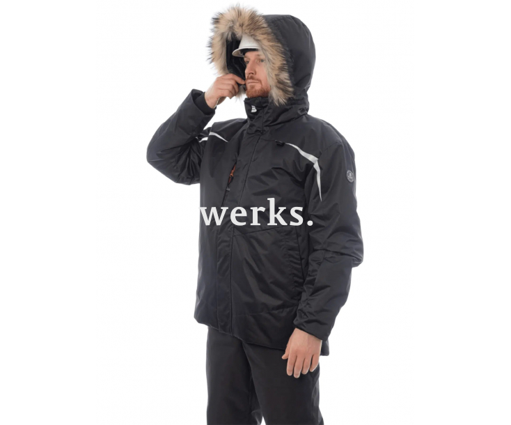 Зимняя рабочая куртка Brodeks KW 231 черный с опушкой (XL)
