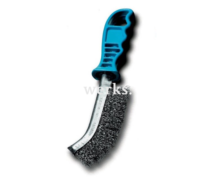 Щетка универсальная с пластиковой ручкой, стальная гофр. проволока 0,35 мм Lessmann 056 301